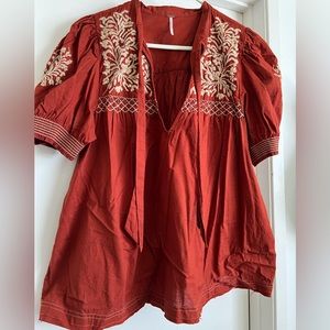 Free people burnt orange top